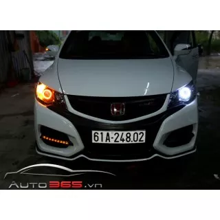 Honda Civic Nang Cap Bi Hella 5 Limited Xenon Ballast Vong Angel Eyes Led Phillips 1.JPG